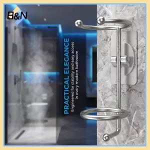 Giá đỡ bàn chải đánh răng điện chống gỉ B & N Giá đỡ kem đánh răng chống nước để lưu trữ tường phòng tắm cho cặp đôi hoặc gia đình.