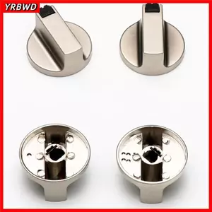 YRBWD 2 Công Tắc Xoay, Tay Cầm Bếp Gas Tròn 6 / 8 Mm, Phụ Kiện Bếp Gas Bền Hợp Kim Kẽm Công Tắc Đa Năng Núm Thay Thế Bếp Lò Nướng