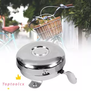 TOPTOOLCX Chuông Xe Đạp, Phụ Kiện Đi Xe Đạp Bạc Xe Đạp Báo Động Âm Thanh Chuông, Retro Kim Loại Thể Thao Ngoài Trời To Đi Xe Đạp An Toàn Sừng Quà Tặng Trẻ Em