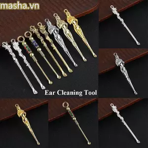 Dụng cụ làm sạch tai 8 kiểu Mặt dây chuyền móc khóa ngoài trời Dụng cụ lấy tai