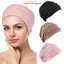 IAPPORTUNIA Mũ Thở Mềm Hồi Giáo Mũ Khăn Vải Co Giãn Mũ Cotton Ruffle