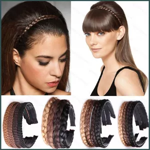 YT4 Bện Tóc Giả Đầu Dành Cho Nữ Thiên Nhiên Unisex Tóc Băng Đô Phong Cách Hàn Quốc Mũ Đội Đầu Phụ Kiện Tóc Ảnh