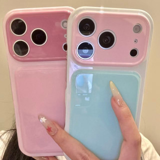 Màu Sắc Tương Phản Silicon Đệm Không Khí Ốp Lưng Điện Thoại iPhone 17Promax 17Pro 15 16 Pro Max Chống Sốc Bảo Vệ Toàn Diện Nữ Vỏ Di Động