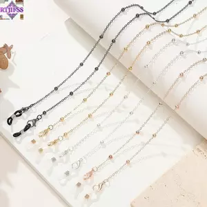 Dây chuyền kính RTJIFSS, Dây chuyền mặt nạ DIY chống trượt, Trang sức thời trang thủ công thời trang 70cm Kính râm chuỗi hạt kim loại