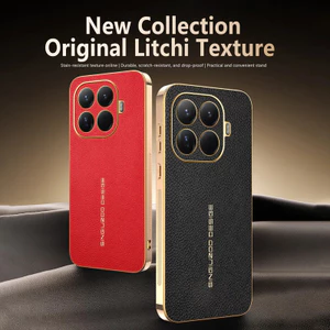 Dành Cho Xiaomi 15T 14T Pro Ốp Lưng Mới Cao Cấp Kết Cấu Lychee PC Chống Rơi Dành Cho Xiaomi 15T Pro Ốp Lưng Chống Sốc Funda