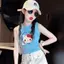 Áo nhẹ hoạt hình thời trang không tay cho bé gái mùa hè (90-130)