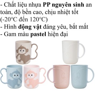 Ly cốc hình voi, khỉ 480ml nhựa VIỆT NHẬT - Cho bé uống nước, đánh răng - 6260/85