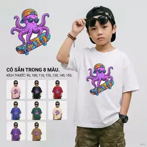 Áo phông bé trai hoạt hình Cho bé 2-12 tuổi Mềm mại Dễ phối đồ