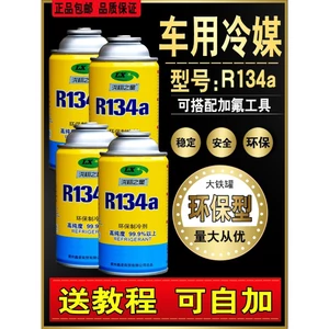 Công cụ phun miễn phí Điều hòa không khí ô tô Chất làm lạnh R134a Chất làm lạnh huỳnh quang Bộ xe 4 chai Dụng cụ