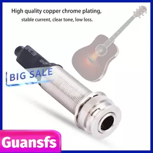 Guansfs Jack âm thanh Endpin Clear Tone 1/4 đầu ra Công cụ làm đàn cho phụ kiện đàn guitar acoustic