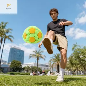 PPY Trọng Lượng Nhẹ Di Động Bóng Đá Nhồi Bông Đánh Túi Handworks Sang Trọng Đồ Chơi Thể Thao Bóng Đá Mềm Đồ Chơi Giảm Căng Thẳng