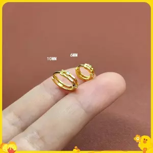 1 Cặp Thời Trang Đơn Giản Nhỏ Vòng Bông Tai Dành Cho Nữ Sáng Bóng Zircon Tròn Vòng Tròn Xương Tai Móng Tay Trang Sức