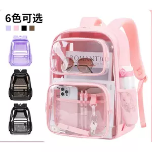Nam Nữ Ba Lô Trong Suốt Túi Đi Học Thời Trang PVC Chống Thấm Nước Du Lịch Giải Trí Ba Lô Trung Học Cơ Sở