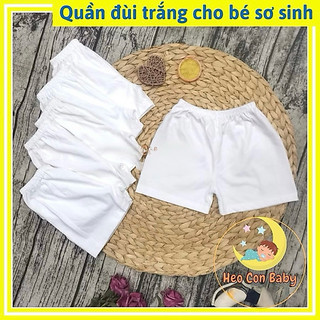 [COMBO 5] Quần ngắn trắng cho bé sơ sinh Chất đẹp (3-70kg)