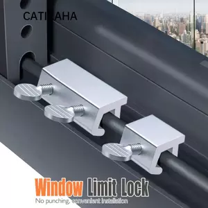 Khóa cửa sổ CATIYAHA, Nút chặn khóa cửa sổ có thể điều chỉnh an toàn, An ninh trượt bền bỉ Hợp kim nhôm Kẹp cửa trượt