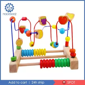 Hạt Gỗ Mê Cung Đồ Chơi Bằng Gỗ Giáo Dục Vòng Tròn Sớm Học Hạt Con Lăn Mới