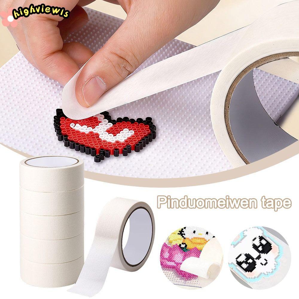 Giấy mẫu bảo vệ ủi HIGHVIEWLS, Không cần chuyển đổi Không có dư lượng hạt Perler Băng che mặt, Công cụ hạt Perler Phụ kiện đồ chơi DIY Giấy chịu nhiệt hạt Perler thủ công