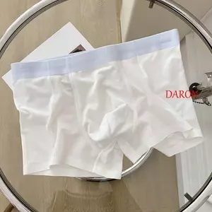 Quần lót Boxer nam DARON, Quần phẳng Quần lót mỏng cho nam, Lưới thoải mái mềm mại liền mạch Quần lót lụa băng hàng ngày
