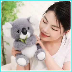 HK1 Mềm Lông Tơ Koala Plushie Sang Trọng Búp Bê Đáng Yêu Lá Cầm Đồ Chơi Nhồi Bông Quà Tặng Động Vật KH1