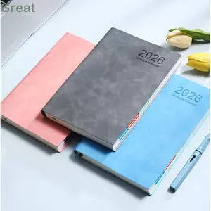 Sách chương trình nghị sự TUYỆT VỜI 2026, Sách lịch trình PU họa tiết A5, Nhắc nhở lập kế hoạch di động Danh sách việc cần làm Sách lịch học sinh
