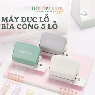 Máy Đục Lỗ Sổ Còng 5 Lỗ – Đục Bìa A5/A6/B5 – Bấm Chuẩn, Êm, Chính Xác