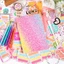 Kids DIY Foil Stamping Journal Kit Bộ sổ lưu niệm kèm bút dán cho bé trai bé gái từ 4 tuổi trở lên