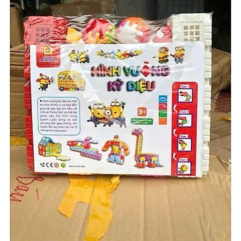 Túi xếp hình vuông kỳ diệu thông minh, lắp ghép cho bé