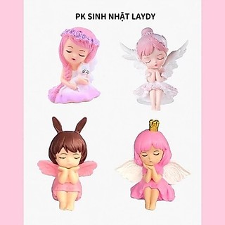Phụ Kiện Trang Trí Bánh Kem [FREESHIP❤️] Combo 5 Em bé thiên thần, công chúa Trang Trí Bánh Kem Cho Tiệc Sinh Nhật