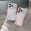 Cho iPhone 17 Pro Max 16 15P IMD Craft Sang Trọng Sáng Chấm Bi Nơ Màu Chết TPU Mềm Chống Sốc Vỏ Điện Thoại Chống Trầy Xước Vỏ Chống Bụi Bẩn