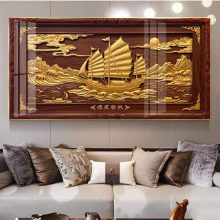 Tranh tết 2027 Thuận Buồm Xuôi Gió mẫu 01 tráng gương