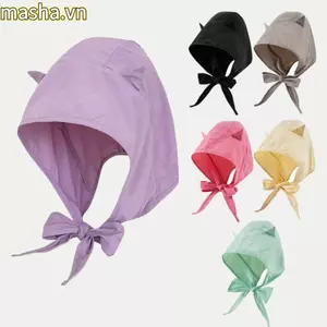 Mũ trùm đầu, Mũ chui đầu dây đeo ngộ nghĩnh Quỷ nhỏ, Polyester Nhanh khô màu trơn Mũ chống nắng nữ