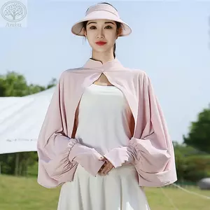 Tay áo mùa hè AMBU, Khăn choàng chống nắng dài tay bằng lụa băng, Thời trang thoáng khí chống nắng mỏng che nắng Áo choàng chạy bộ