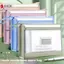 Túi lưu trữ tài liệu lưới có dây kéo trong suốt có khóa kéo đôi Túi lưu trữ thủ công di động VN