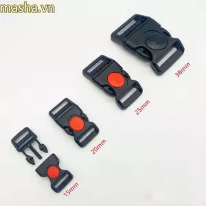 5 Khóa Cong, Khóa Vòng Tay Paracord 20 / 25 / 32 / 38mm Màu Đen, Khóa An Toàn Có Thể Điều Chỉnh Bằng Nhựa Dụng Cụ Ngoài Trời