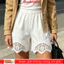 Quần short chắp vá ren DUSKGLOW, Quần short ngủ bằng lụa Satin ren, Vintage Silky Y2k Quần short nữ mềm mại Bộ đồ ngủ