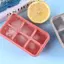 Khuôn làm đá viên silicon có nắp DIY 6 lưới đáy mềm ce Cube Mold Vuông Fruit Ice Cube Maker Tray Kitchen Bar Tools Acces [VN]
