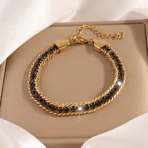 Mùa Hè 2025 Phong Cách Mới Thép Titan Vòng Tay Bé Gái Thời Trang Cao Cấp Đơn Giản Thép Không Gỉ Ba Lớp Dây Xích Kim Cương Vòng Tay 2026-6-26