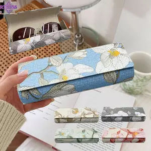 RTJIFSS Kính Mắt Đọc Sách, Hộp Đựng Kính Thêu Phong Cách Trung Hoa Di Động, Phụ Kiện Đeo Mắt Kính Đa Năng Túi Kính Mát Nam Nữ