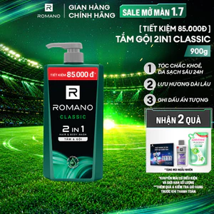 Tắm gội cho nam 2 trong 1 Romano 2in1 900g Classic / Grandiose