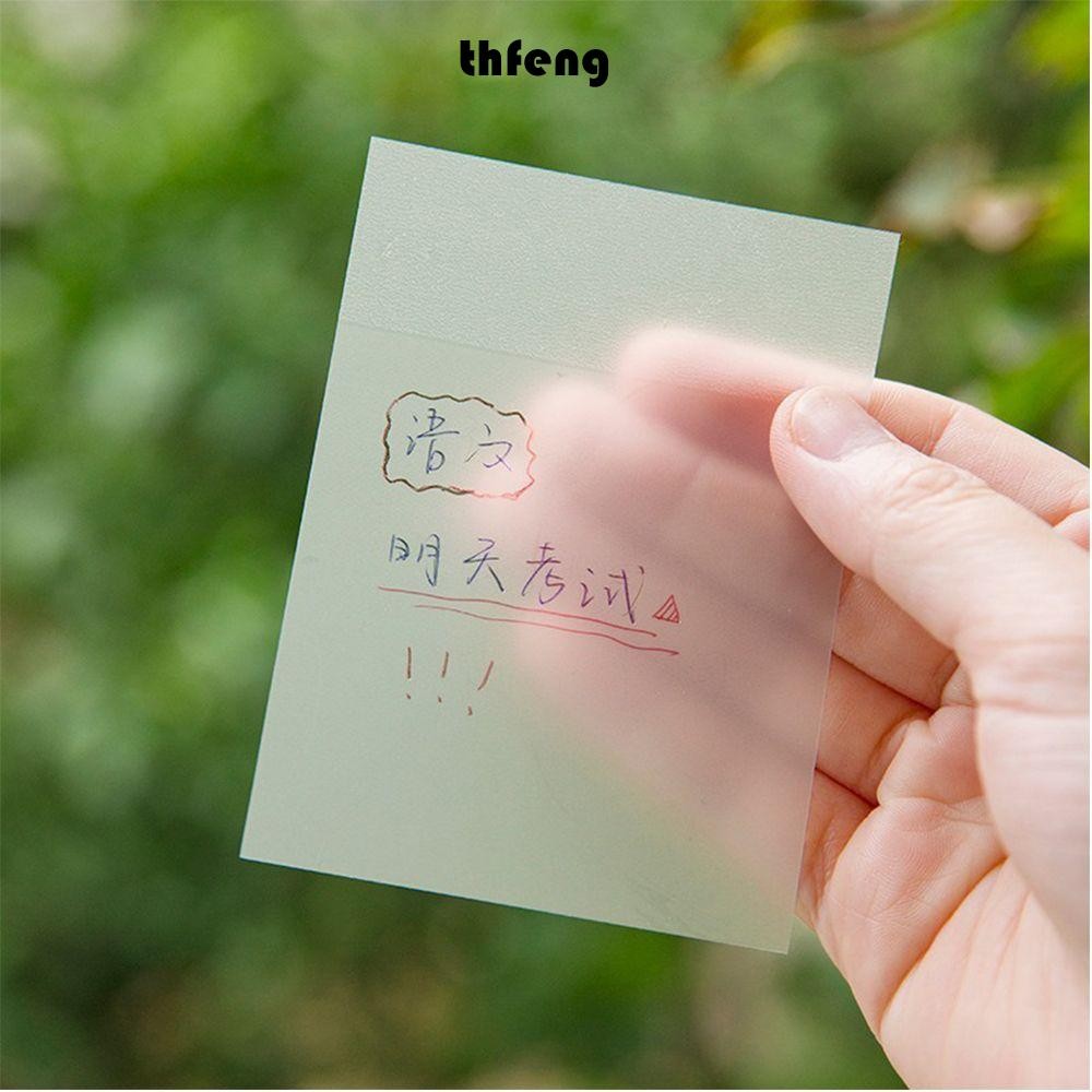 THFENG Giấy Dán Ghi Chú Chất Liệu PET Dán Sổ Bỏ Túi Chống Thấm Nước Trong Suốt