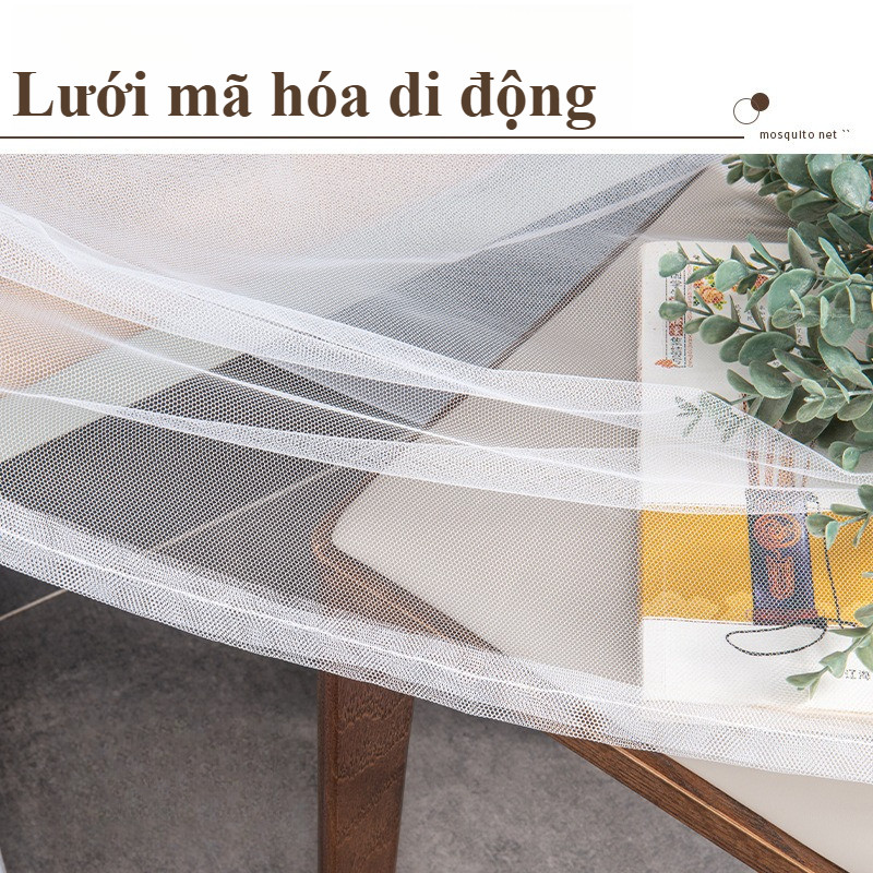 Màn Tuyn Mắc 4 Góc - Vải Dày Chống Muỗi, Có Cửa, Đa Kích Thước, Lý Tưởng Cho Ký Túc Xá Sinh Viên