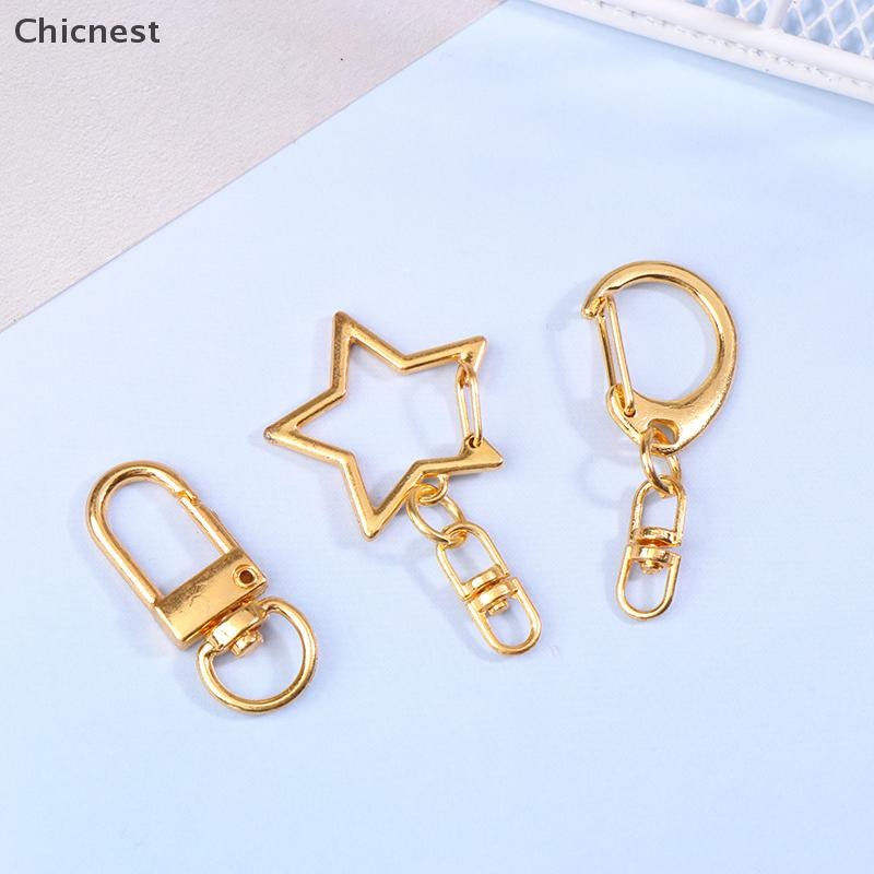 [Chc] 10 Chiếc Ngôi Sao Pentagram Hình Chữ D Rỗng Móc Khóa DIY Phụ Kiện Tôm Hùm Khóa Móc Khóa Trang Sức Làm Phát Hiện [VN]