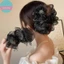SUND Lưới Ngọt Ngào Vải Tuyn Vuốt Tóc Cho Nữ Tính Khí Sáng Zircon Đuôi Ngựa Kẹp Công Chúa Mũ Đội Đầu Phụ Kiện Tóc Quà Tặng VN