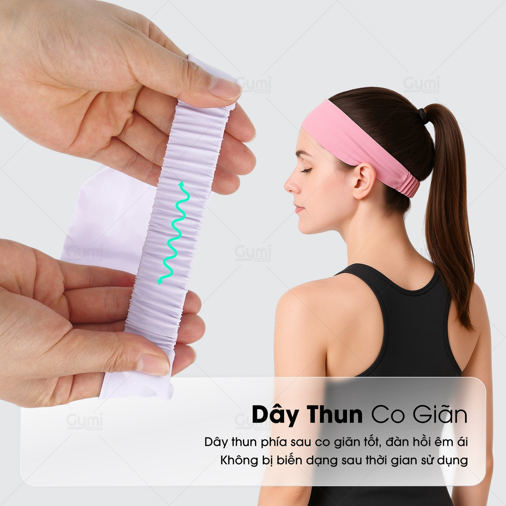 Băng Đô Thể Thao Nữ Co Giãn Thoáng Mát Thấm Hút Mồ Hôi - Phụ Kiện Gym Yoga Chạy Bộ - Băng Đô 02 - BangDo02