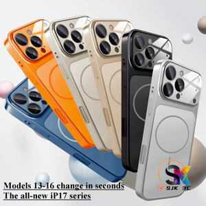 Ốp điện thoại mờ cho iPhone 17 16 15 14 13 Pro Max thay thế vỏ 17 Pro Max PC cao cấp + Vỏ bảo vệ chống sốc từ tính mặt sau bằng kính