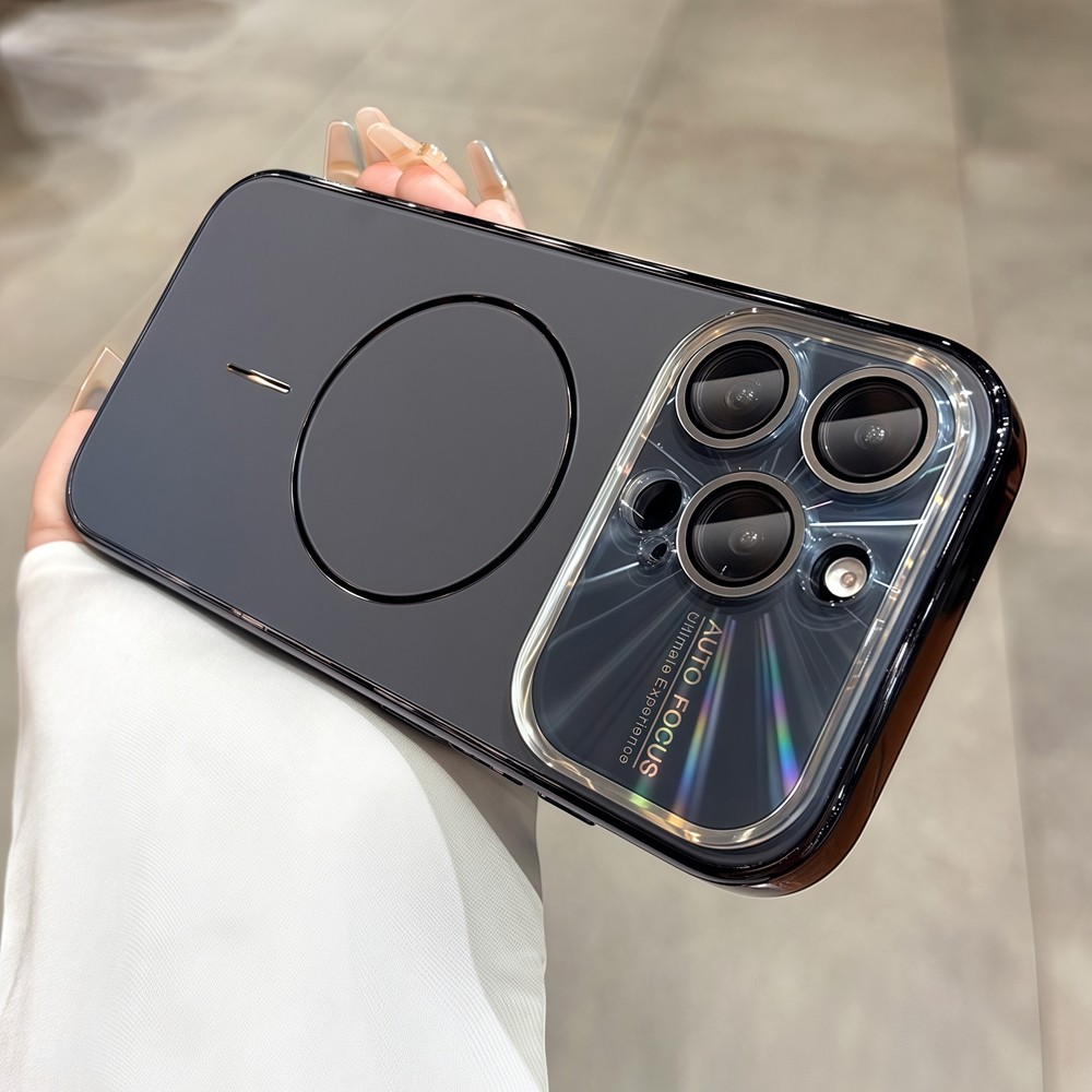 Ốp điện thoại từ tính cửa sổ lớn đầy màu sắc cho iPhone Air 17 Pro Max 16 12 13 14 15 pro max Bảo vệ ống kính chống rơi Vỏ cứng Vỏ chống sốc