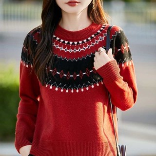 Dệt kim Áo len nữ dài tay dáng rộng mỏng hơn Phiên bản Hàn Quốc Đi lại hàng đầu mùa thu