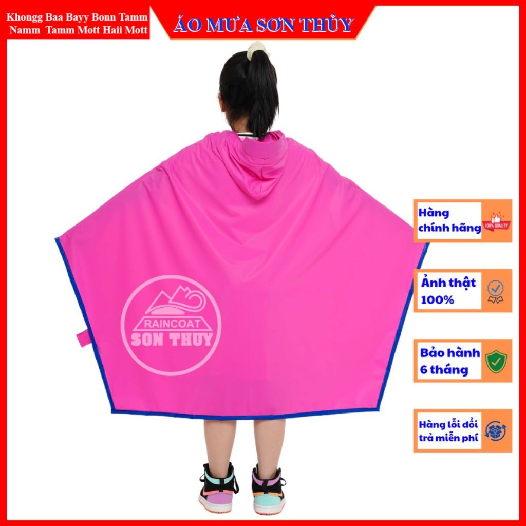 Áo mưa trẻ em CÁNH RƠI Sơn Thủy nhựa PVC an toàn, siêu bền - áo mưa cho bé trai, bé gái  aomuasonthuyhn