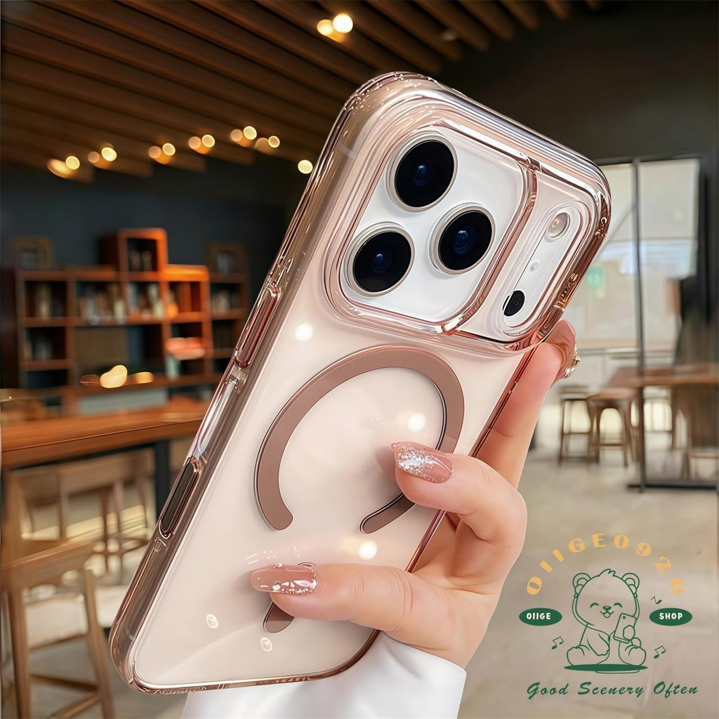 【 Ốp lưng iPhone17 】 Vỏ điện thoại thu hút từ tính chất lượng cao màu cam iphone 17 Pro Max 16 15 14 cho vỏ iPhone Vỏ cứng PC chống sốc