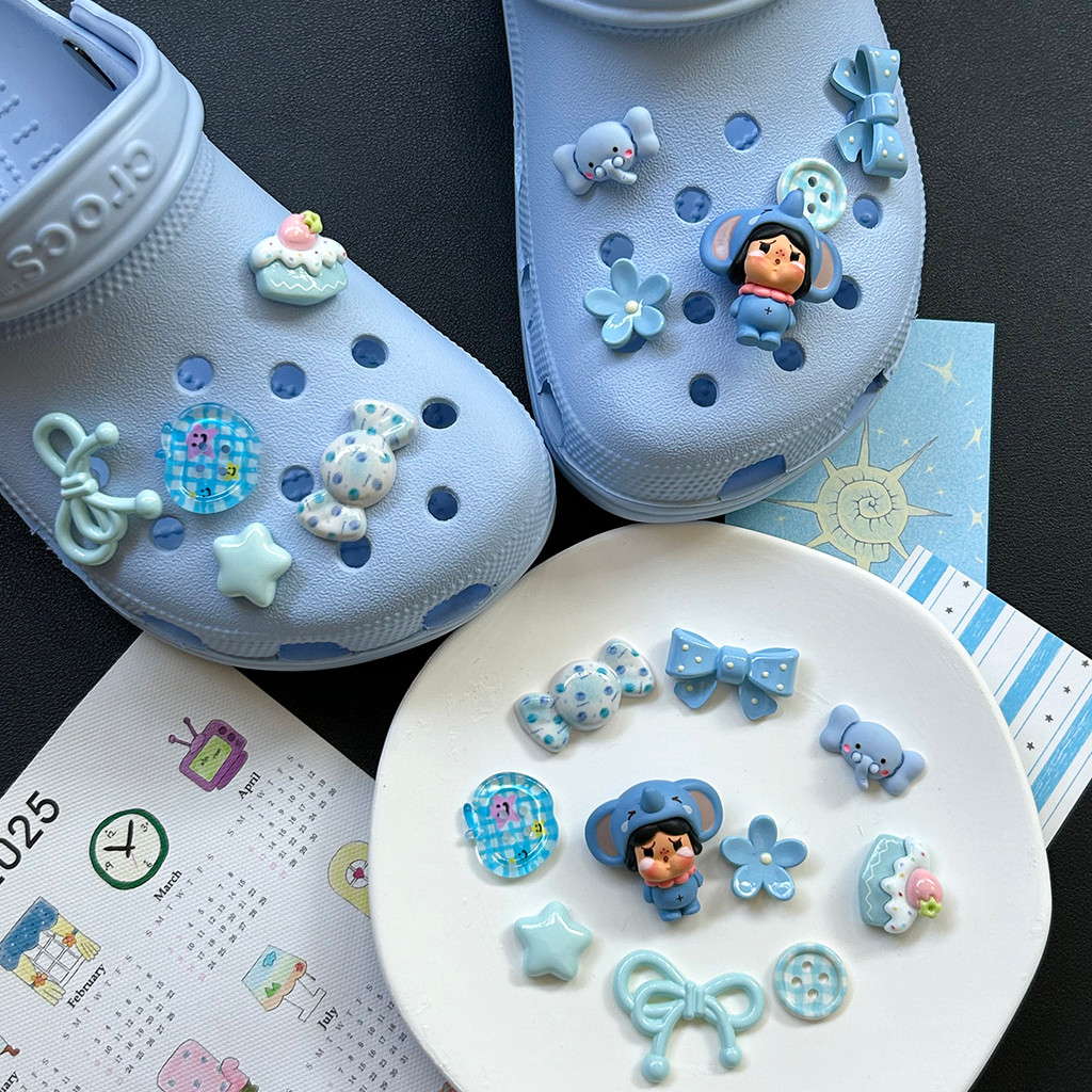 Phụ kiện hoa giày Pop Mart tự làm, hoạt hình dễ thương cho Crocs cao cấp, cảm giác cao cấp, tháo rời, phù hợp cho lỗ giày Busch